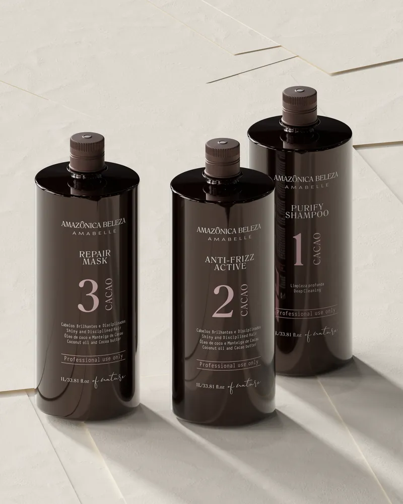 Kit Alisado de Cacao presentación premium — línea salón Amazônica Beleza, distribución BelaFios Venezuela