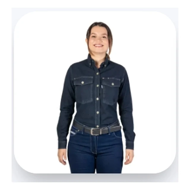 Camisa Jeans Prelavada Algodón, Dama, dotación industrial MADOCO, BelaFios Venezuela