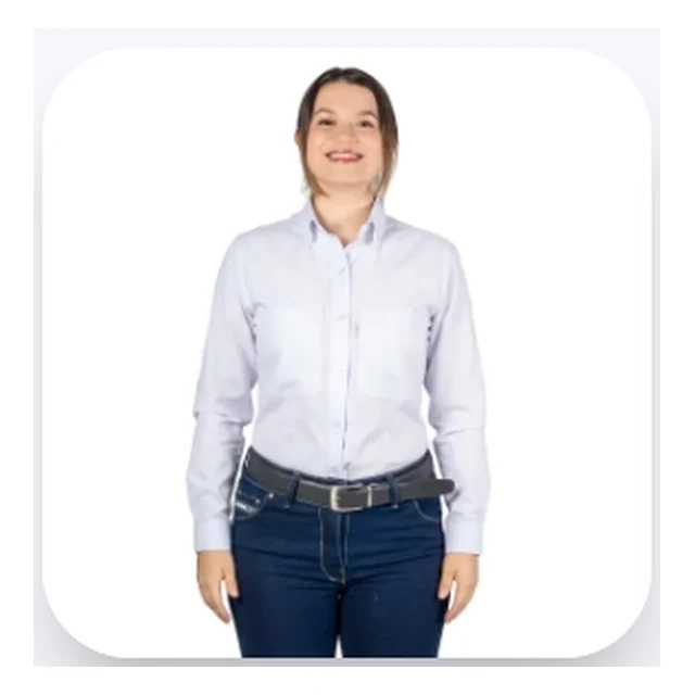 Camisa Manga Larga Oxford Blanca, Dama, dotación industrial MADOCO, BelaFios Venezuela